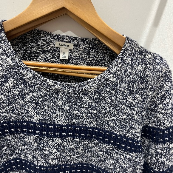 LL BEAN Knit Striped Sweater - Picture 2 of 5